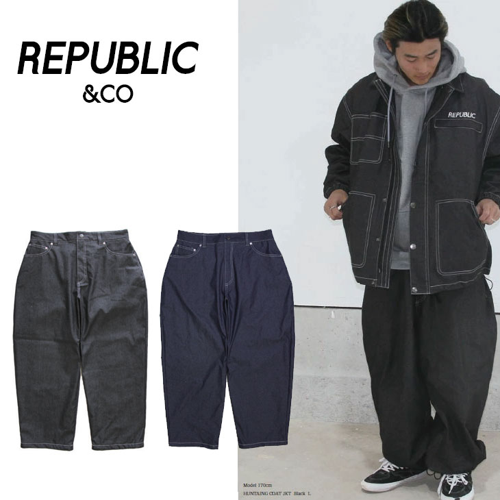23-24おまけ付republic&coデニムパンツdenimpantウェア HOLIDAY 23-24 REPUBLIC＆CO リパブリック SNOW ウエアー