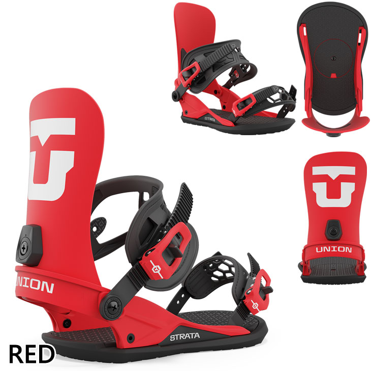 UNION STRATA ストラータ スノーボードビンディング 赤 M 美品 UNION BINDING 23-24 ユニオン ビンディング バインディング
