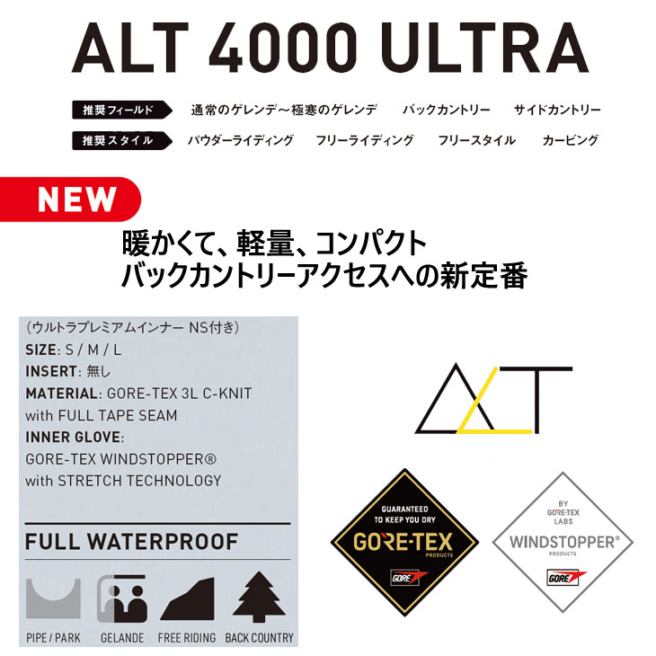 REW 23-24 VOLUME GLOVES グローブ ミトン ALT4000 ULTRA GORE-TEX