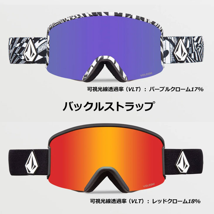 Volcom ゴーグル ゴールドレンズ ストライプ