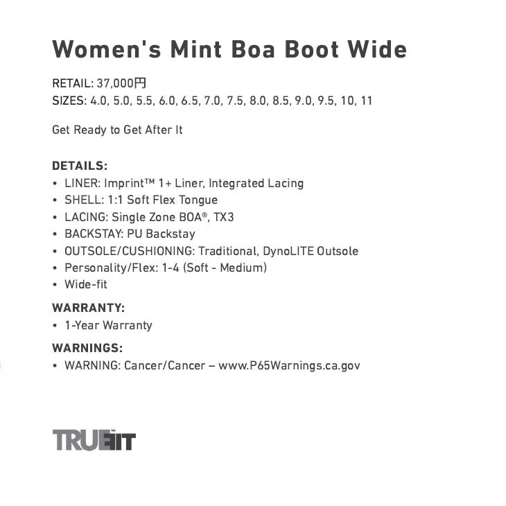 BURTON（バートン） 24-25 BURTON ブーツ レディース Women's 【Mint