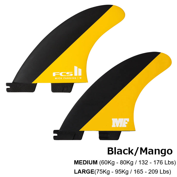 FCS2 エフシーエス ミックファニング PC トライ 3フィン M FCS2 エフシーエス ツー サーフボード フィン FCS II MICK FANNING TRI