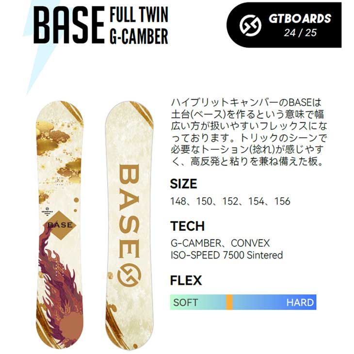 24-25 GT snowboards ジーティー スノーボード BASE ベース こきっすん