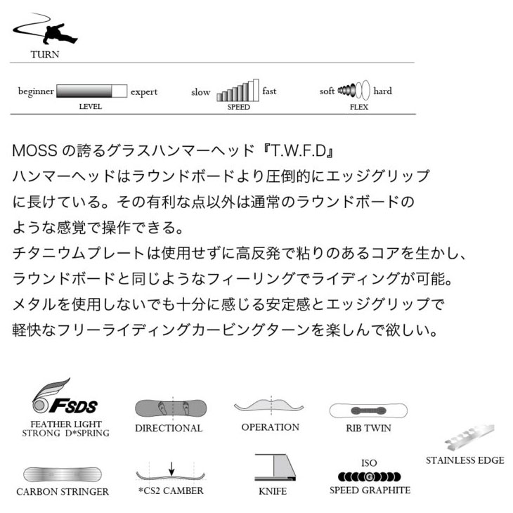 モス（MOSS） 24-25 MOSS SNOWBOARDS スノーボード TWFD ティー