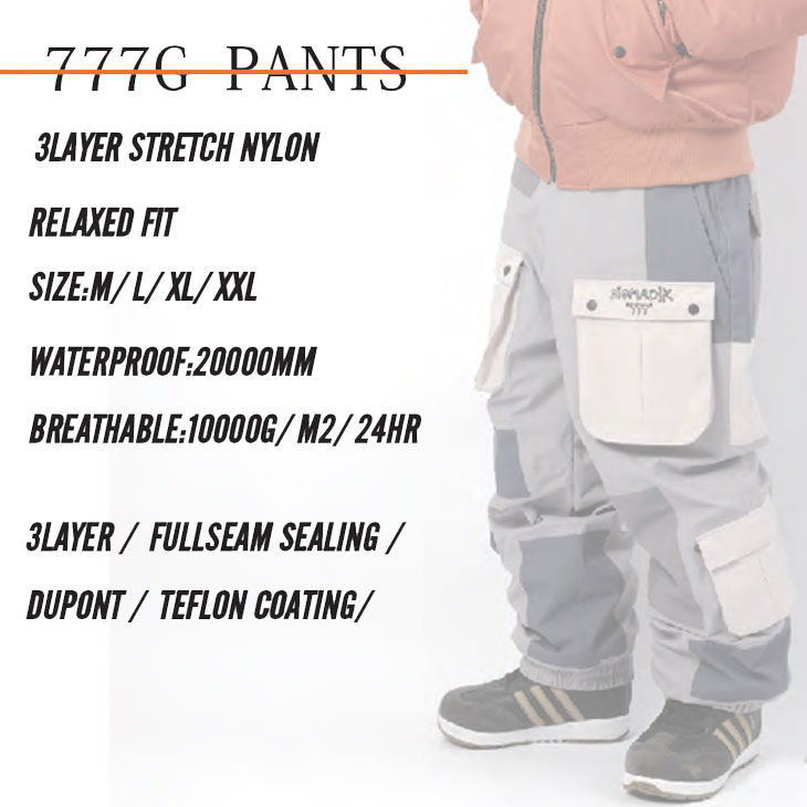 NOMADIX 24-25 NOMADIK ノマディック ウエアー 777G PANTS パンツ SNOW