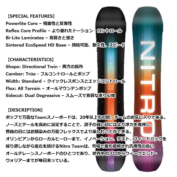 NITRO（ナイトロ） 24-25 NITRO スノーボード 板 メンズTEAM ship1