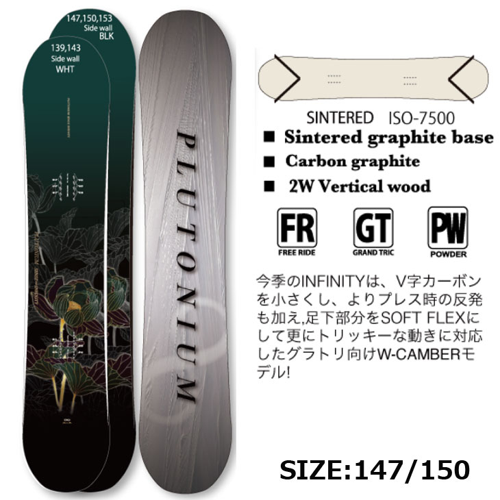 24-25 プルトニウム PLUTONIUM スノーボード 板 グラトリ SENSE
