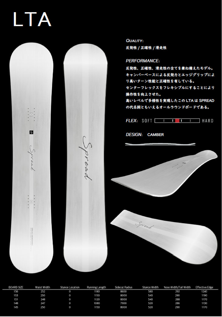 24-25 SPREAD スプレッド グラトリ スノーボード 板 【LTA 】 ship1
