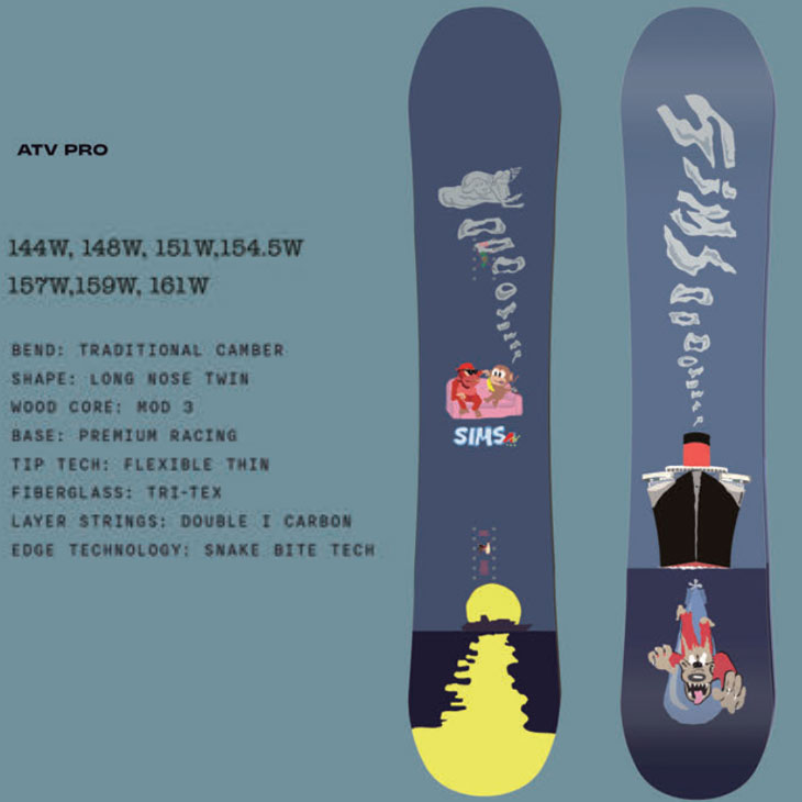 SIMS 24-25 SIMS シムス スノーボード 板 ATV PRO エーティーブイ プロ