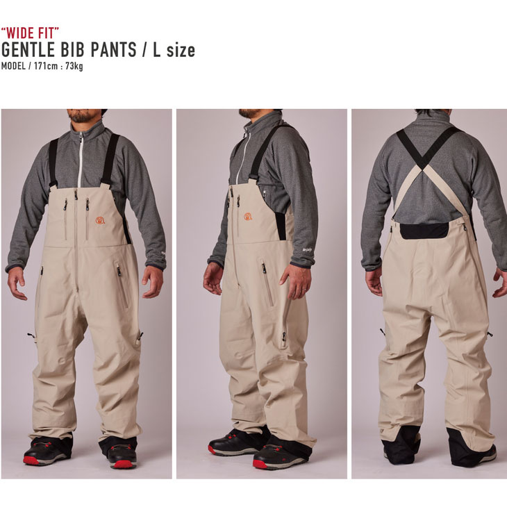 unfudge GENTLE BIB PANTS 24-25モデル Lサイズ 24-25 unfudge snow wear ウエアー GENTLE BIB PANTS ジェントル