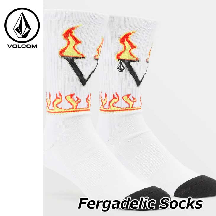 VOLCOM（ボルコム） 靴下 ソックス 2024秋冬 FERGADELIC SOCK クルー