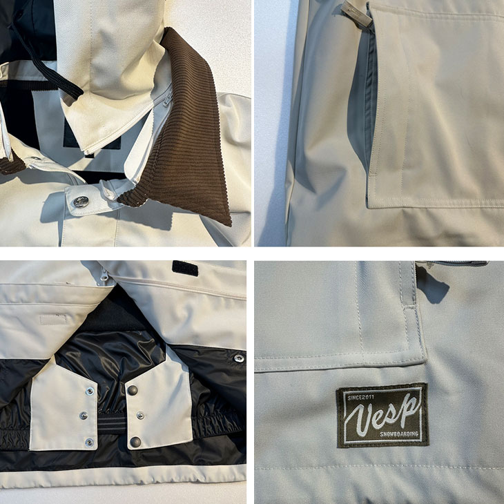 ベスプ VESP TWOWAY LIGHT JACKET アイボリーLサイズ VESP 24-25 SNOW WEAR ベスプ スノー ウエアー Twoway Work
