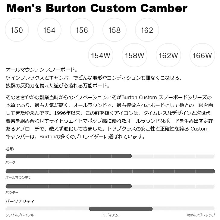 BURTON（バートン） 25-26 BURTON スノーボード Men's Custom カスタム