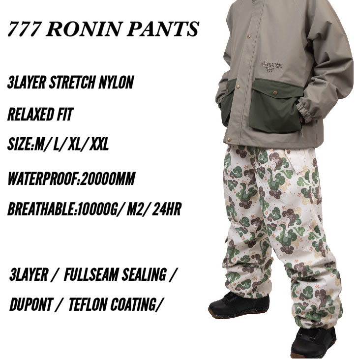 25-26 NOMADIK ノマディック スノボ ウェアー 777 RONIN PANTS パンツ