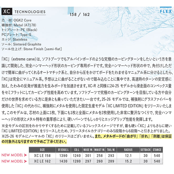 NIDECKER（ナイデッカー） 25-26 OGASAKA オガサカ スノーボード !! XC