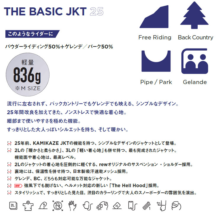 REW 25-26 REW アールイーダブリュー スノボ ウェアー ジャケット THE