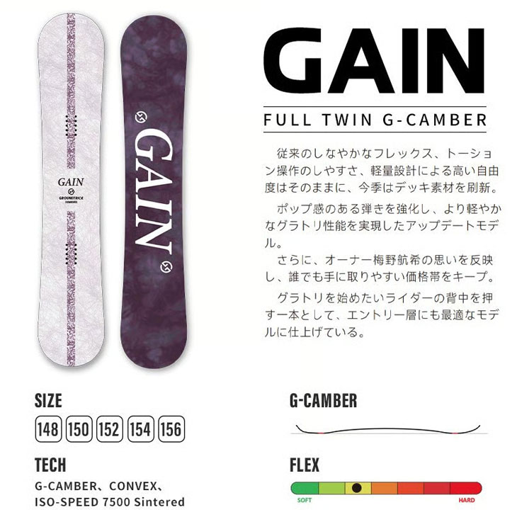 スノーボード GT BOARD GAIN 150cm NIDECKER（ナイデッカー） 26-27 GT snowboards ジーティー