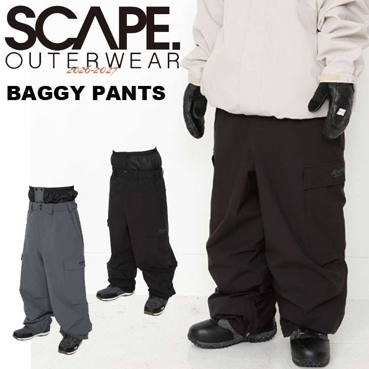 26-27 SCAPE エスケープ スノボ ウェアー パンツ BAGGY PANTS バギー