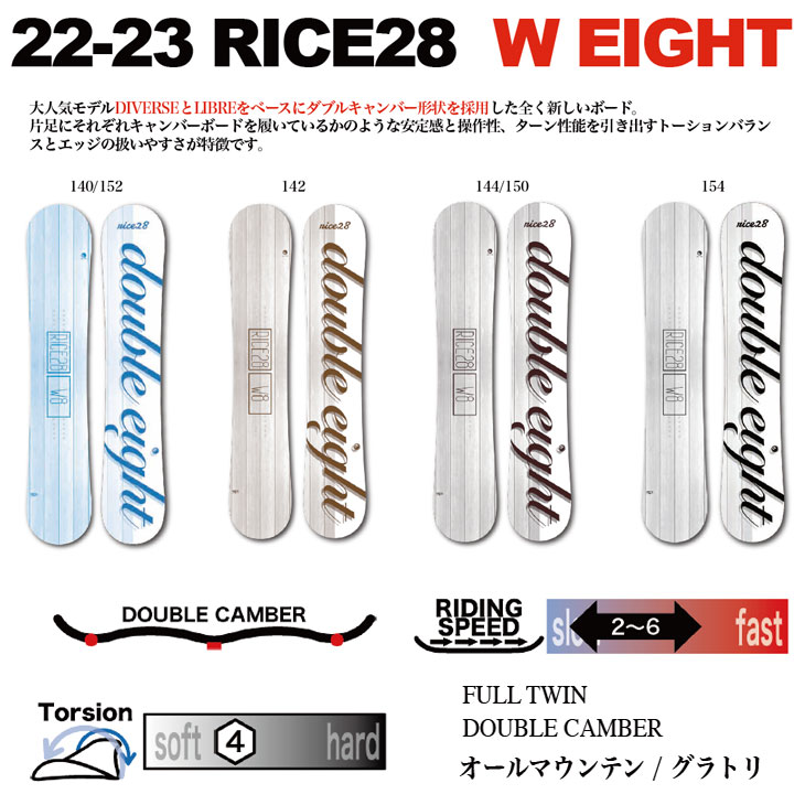 即出荷】22-23 RICE 28 ライス スノーボード 板 メンズ レディース 【W EIGHT】ダブルエイト ship1 【返品種別OUTLET】  : 22rc01weight : FLEA フレア - 通販 - Yahoo!ショッピング