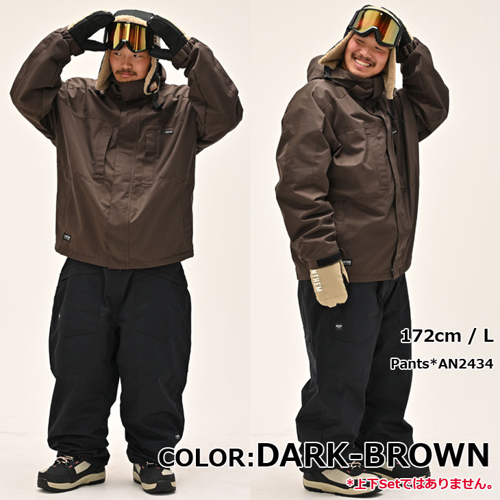 スノーボード ANTHEM RAD CAPTURE JACKET L DARK BROWN REW 24-25 ANTHEM アンセム ウェアー スノーボード RAD CAPTURE JACKET