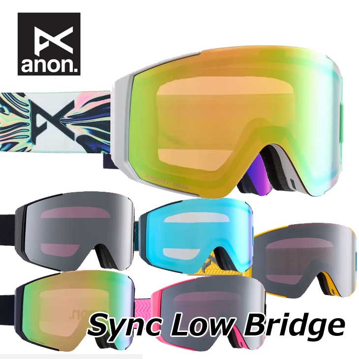 スキー・スノーボードアクセサリー ANON Sync LOW BRIDGE Fit BURTON（バートン） 24-25 ANON アノン スノーボード ゴーグル Sync