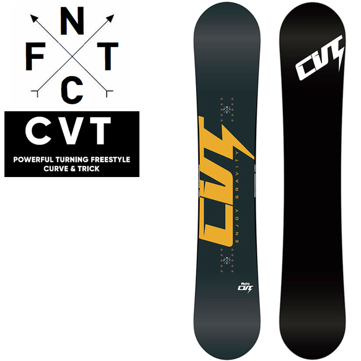 板 CVT エフエヌティシー FNTC | Amazon グリーンブラック/イエロー スノーボード 24/25 CVT153cm FNTC スノー キャンバー ボード スノーボード