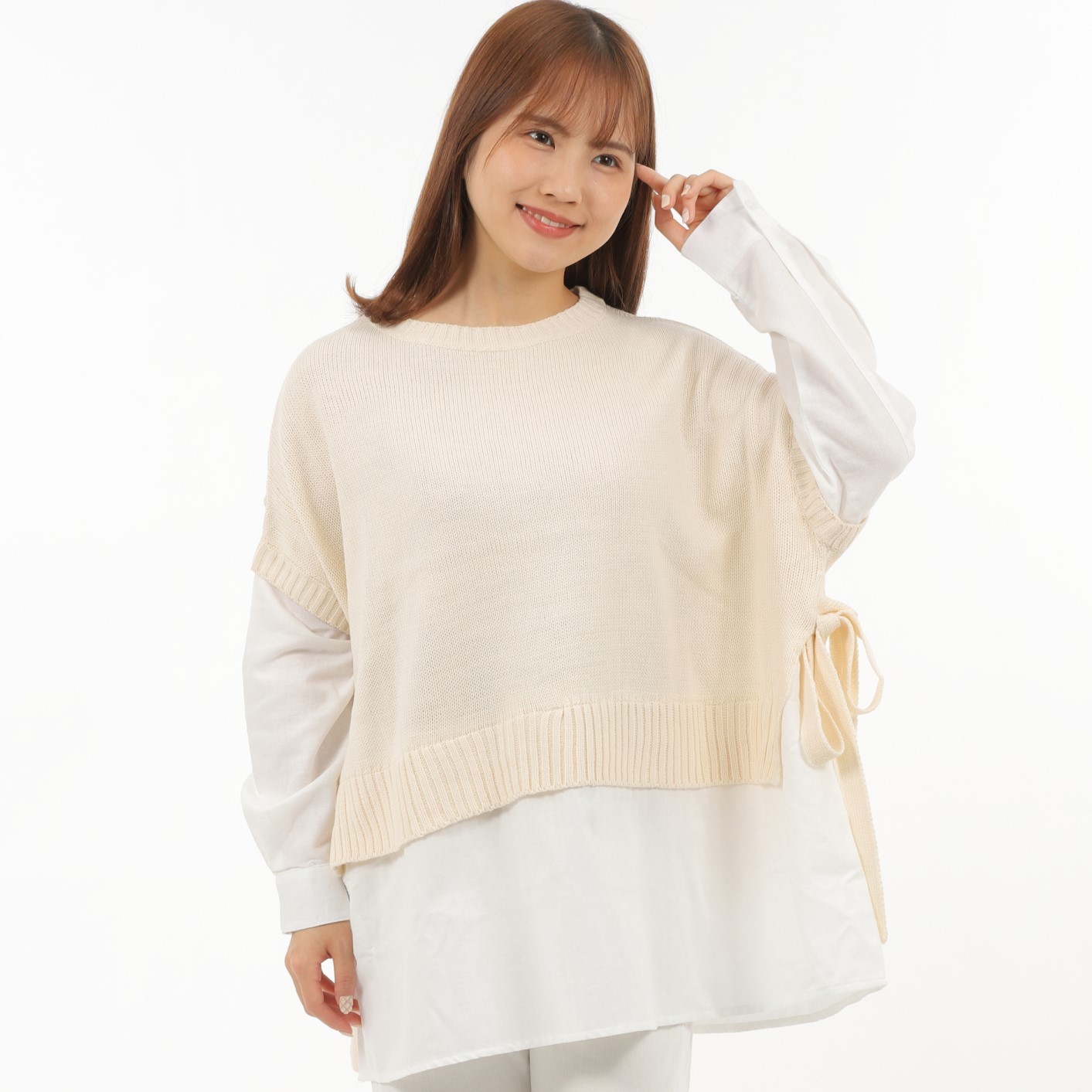 送料無料 1800円 ゆったり みせかけニット |  | 01