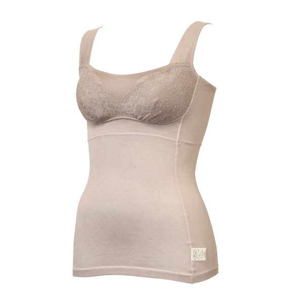 サマー ブラキャミ キャミソール 爽やか 上品 大人 ナイトブラ カップ付き お肌にやさしい下着 Fleep フリープ ノンワイヤー ネコポス可 84117 M L LL | Fleep | 02