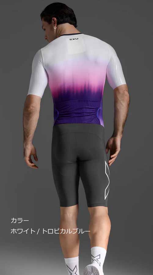 2XU トライアスロンウェア　半袖トップ ＋ パッド付きショーツ上下 Mサイズ 2xu（自転車用 トライアスロンウェア）｜サイクルウェア、ヘルメット