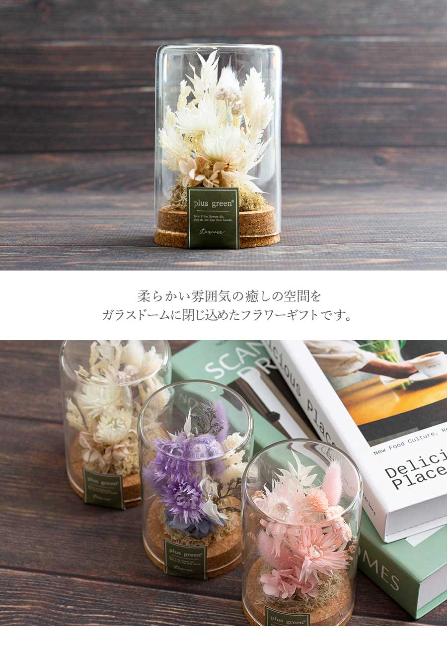 ドライフラワー ガラスボトル コルク ガラス 花 ふわふわ ボトル
