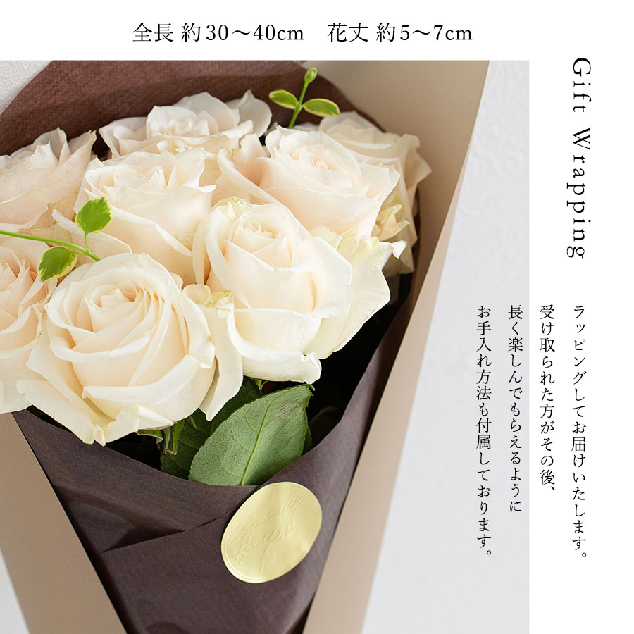 生花 フラワーアレンジメント Co*Rose バラ花束 8本 大輪 花 バラ 大きい 薔薇 高級 フラワーギフト ローズ アレンジメント 母 妻  記念日 プレゼント ギフト