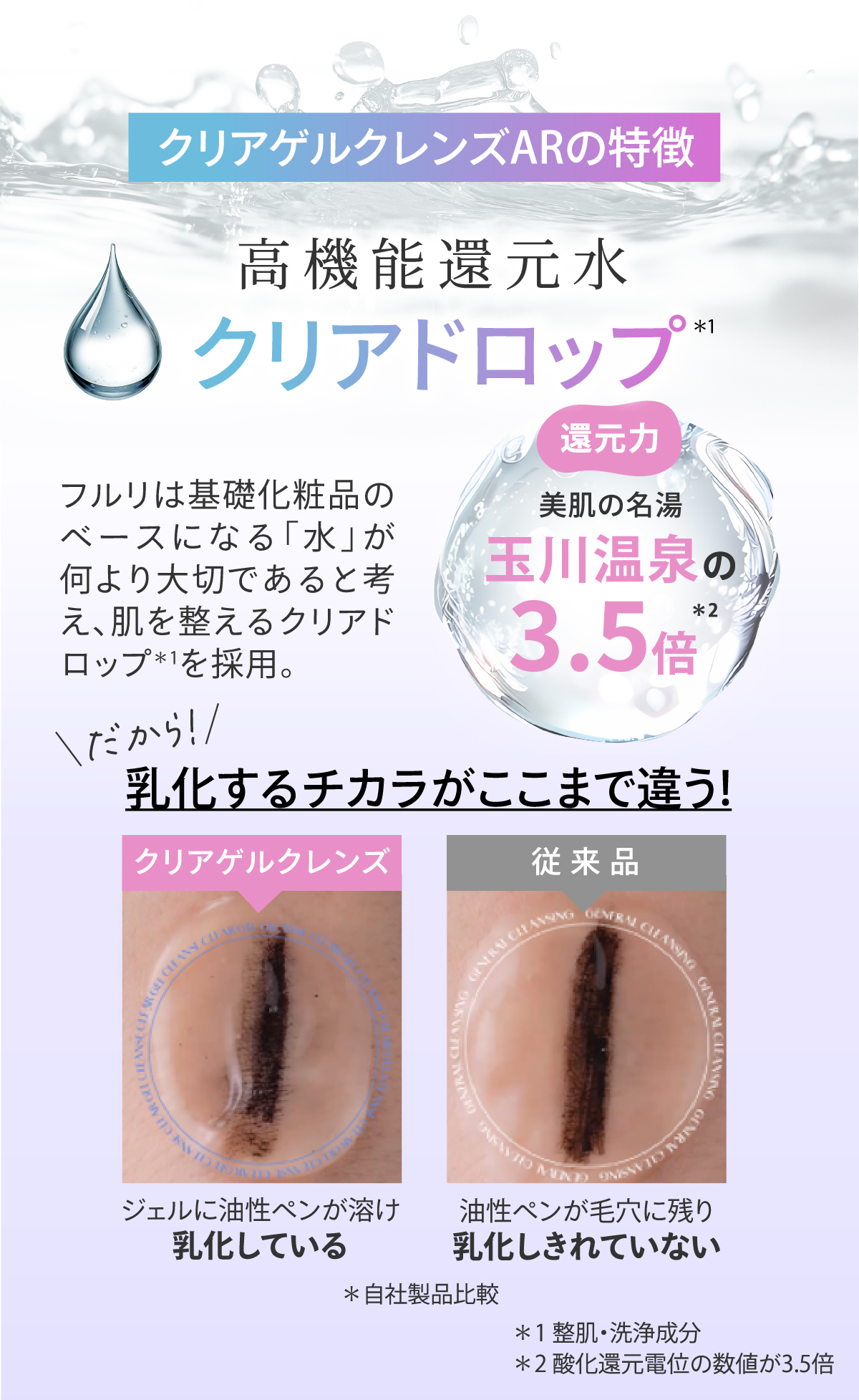 Fleuri（フルリ） 公式 クリアゲルクレンズAR 150g (2本) クレンジング