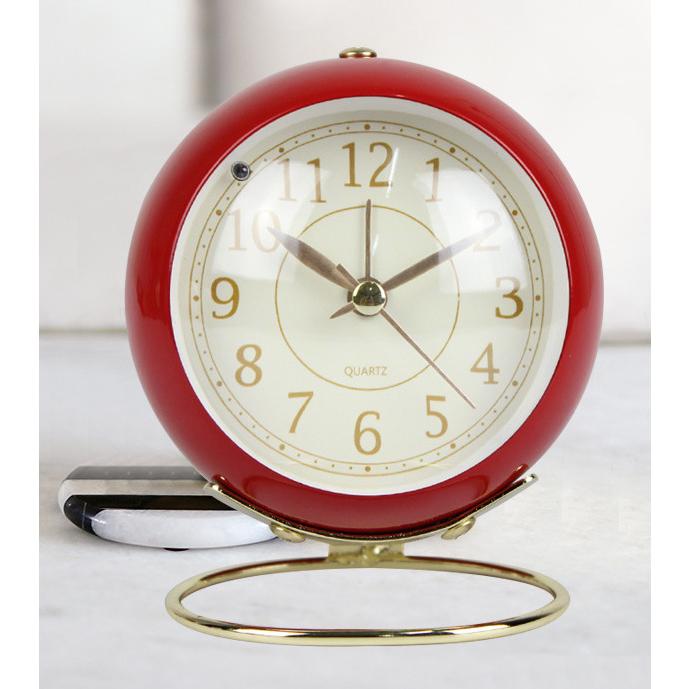置き時計 5色 目覚まし時計 まるころ時計 おしゃれ かわいい リビング アラームクロック アナログ 時計 目覚し ナイトライト レトロ アンティーク｜fleurscolorees｜02