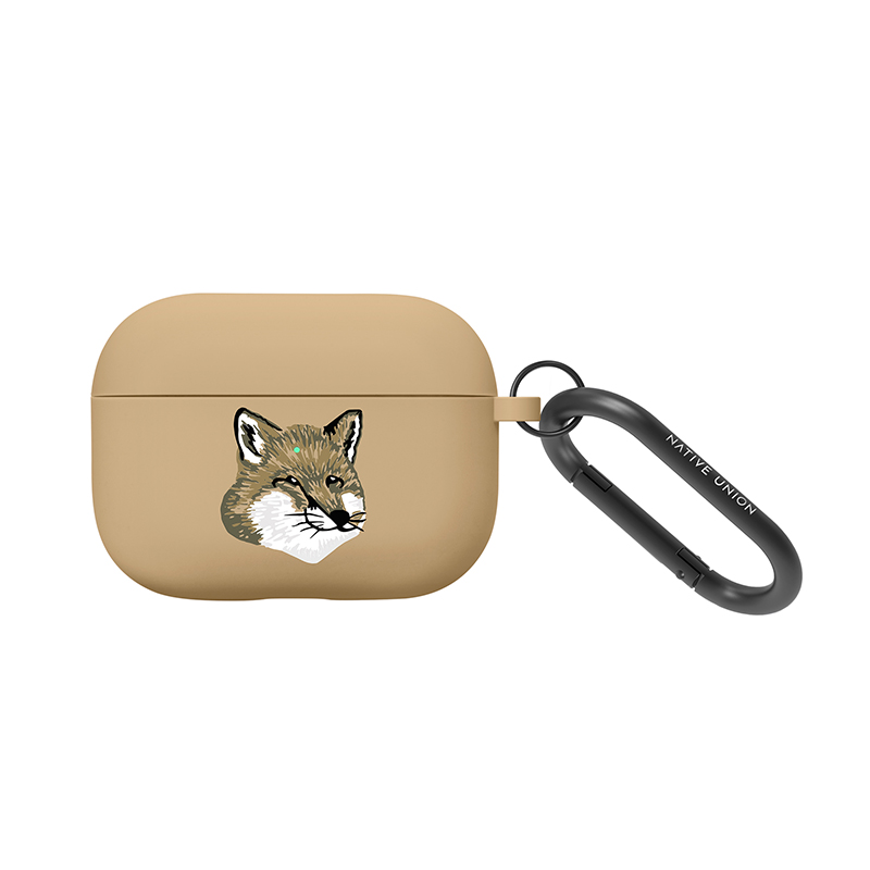 Maison Kitsune x Native Union MONOCHROME FOX HEAD CASE FOR AIRPODS PRO  2（Beige）メゾンキツネ エアーポッズプロ 2ケース【国内正規代理店品】