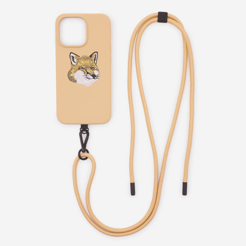 Maison Kitsune x Native Union MONOCHROME FOX HEAD SLING CASE FOR IPHONE 14  PRO（Beige）メゾンキツネ iPhone（アイフォン）ケース【国内正規代理店品】
