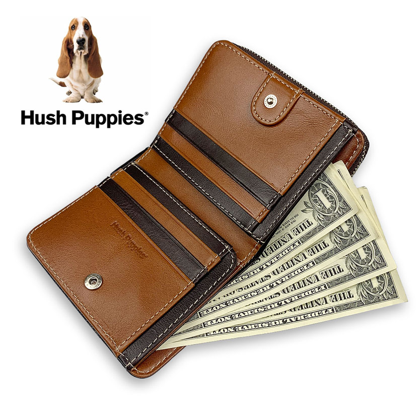Hush Puppies(ハッシュパピー)二つ折り 財布 コンパクト