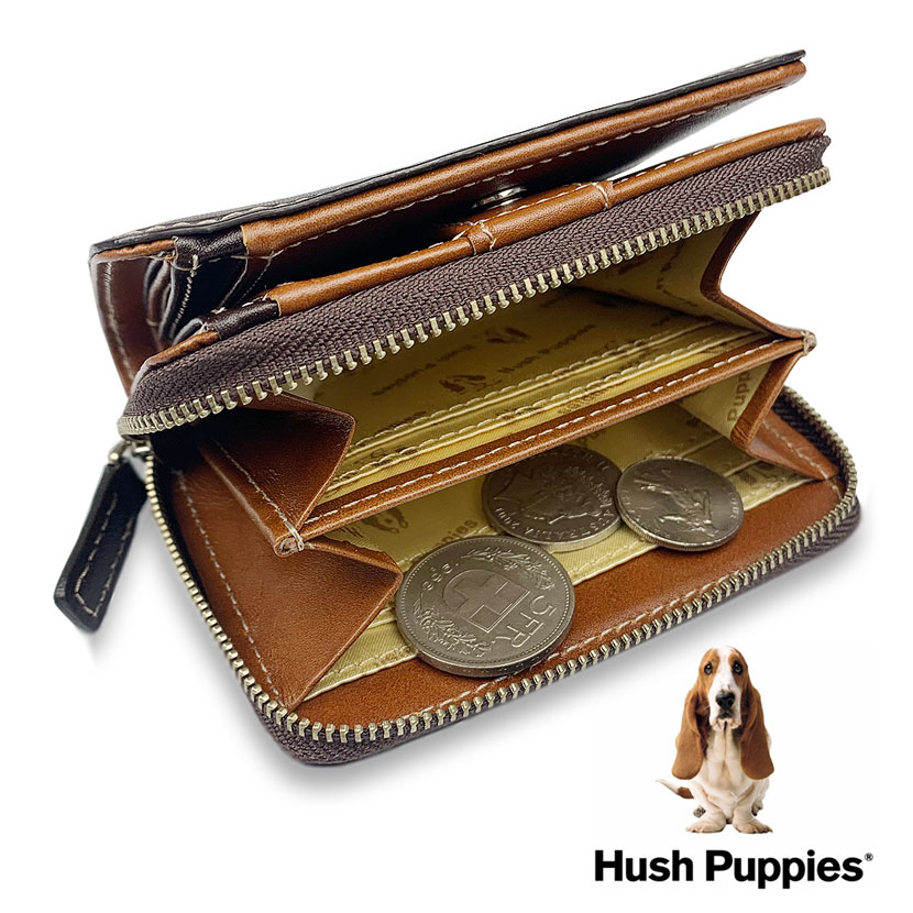 Hush Puppies(ハッシュパピー)二つ折り 財布 コンパクト