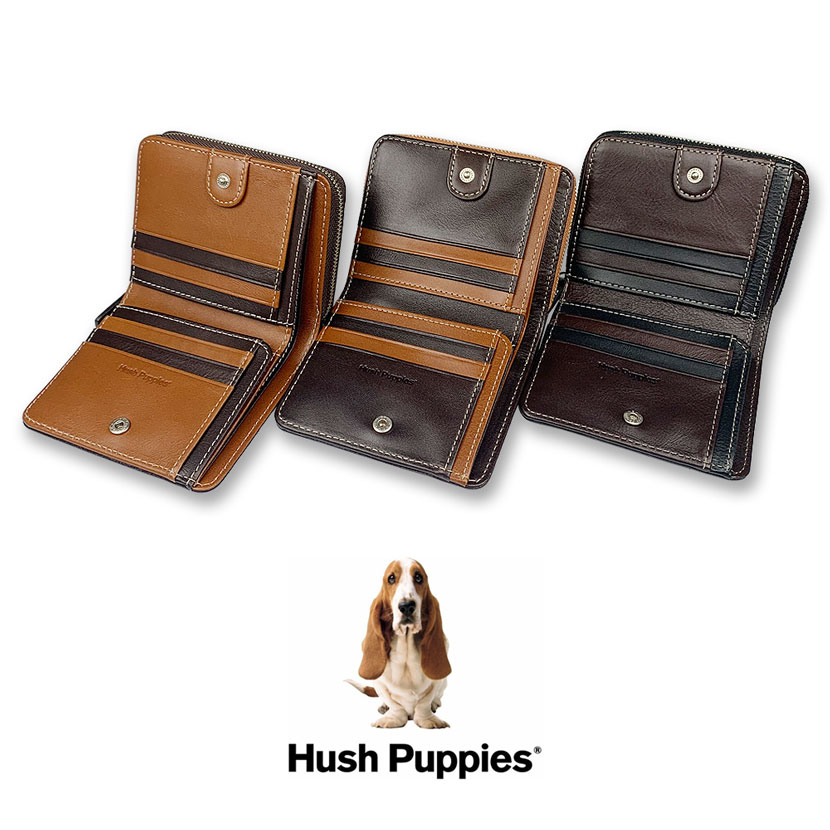 Hush Puppies(ハッシュパピー)二つ折り 財布 コンパクト