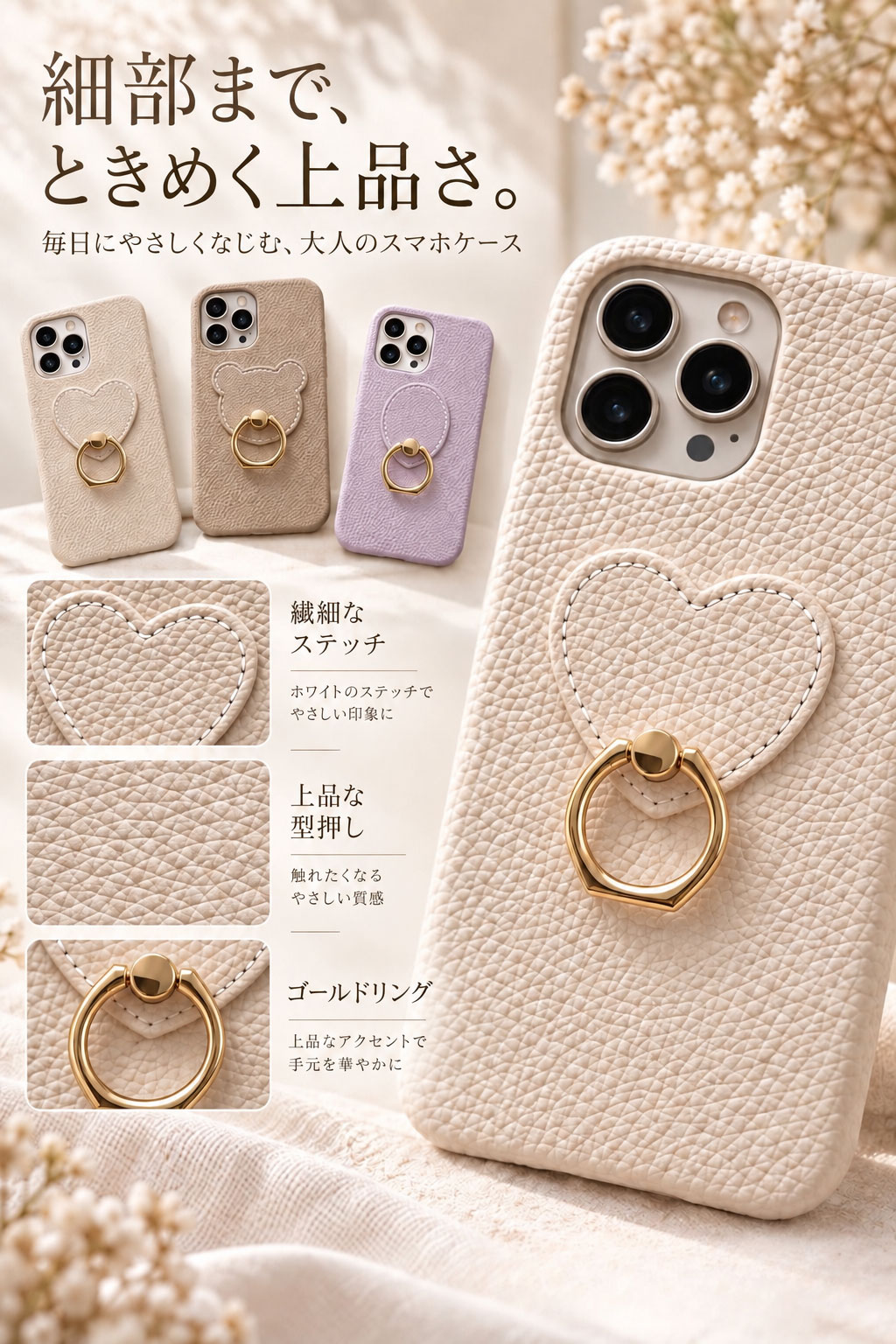iPhone18 ケース リング Pro Promax iPhone17 Air iPhone16 pro max plus iPhone15 Plus Pro max ケース レザーケース スマホケース かわいい 可愛い おしゃれ 関連画像3