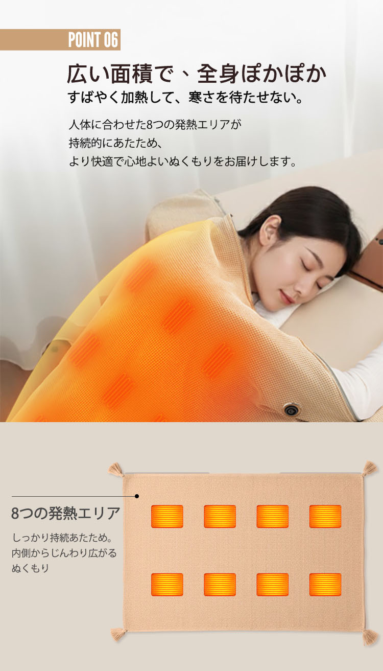 電気毛布 掛け敷き 20000mAhバッテリー 極暖 速暖 ひざ掛け 大判サイズ