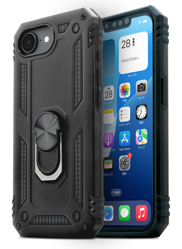 iPhone iPhone16e ケース iPhoneSE 第3世代 第2世代 リング付き