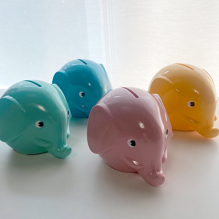 PALASET エレファントバンクS ゾウ貯金箱 ターコイズ : Flow Yahoo!店