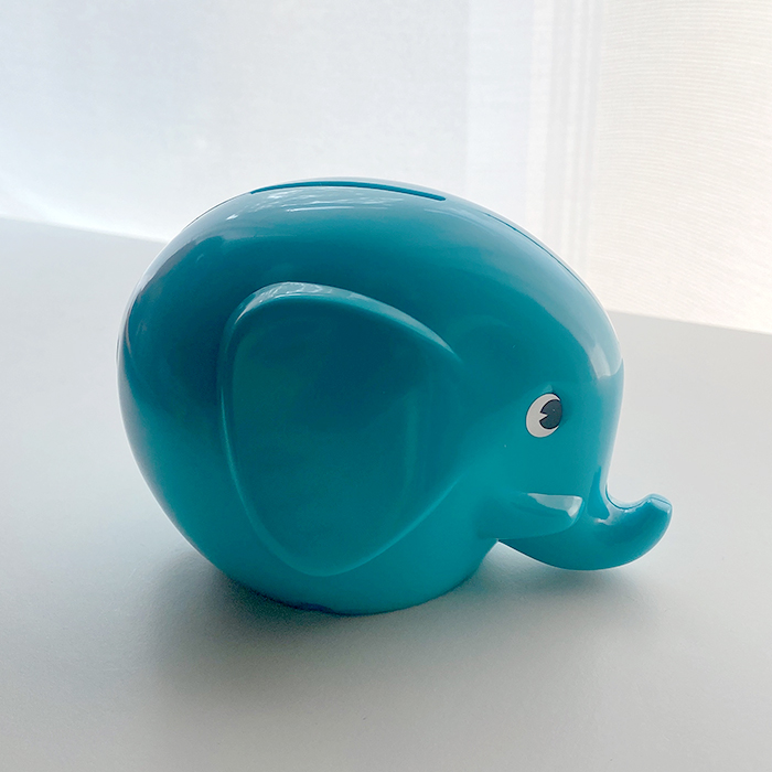 PALASET エレファントバンクS ゾウ貯金箱 ターコイズ : Flow Yahoo!店