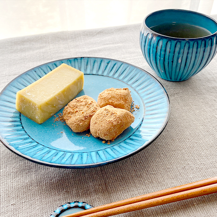 波佐見焼】浜陶 BLUE彫 フルーツ皿 平皿 丸皿 取り皿 陶器 和食器