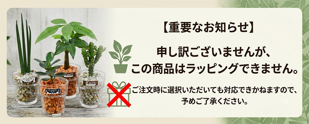 この商品はラッピング不可
