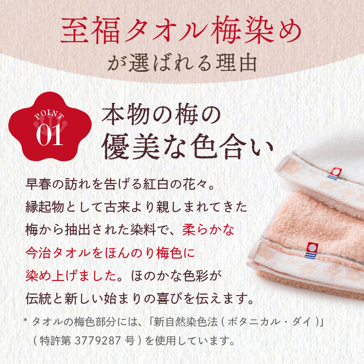 今治タオル（imabari towel） 至福タオル 梅染め バスタオル 2枚