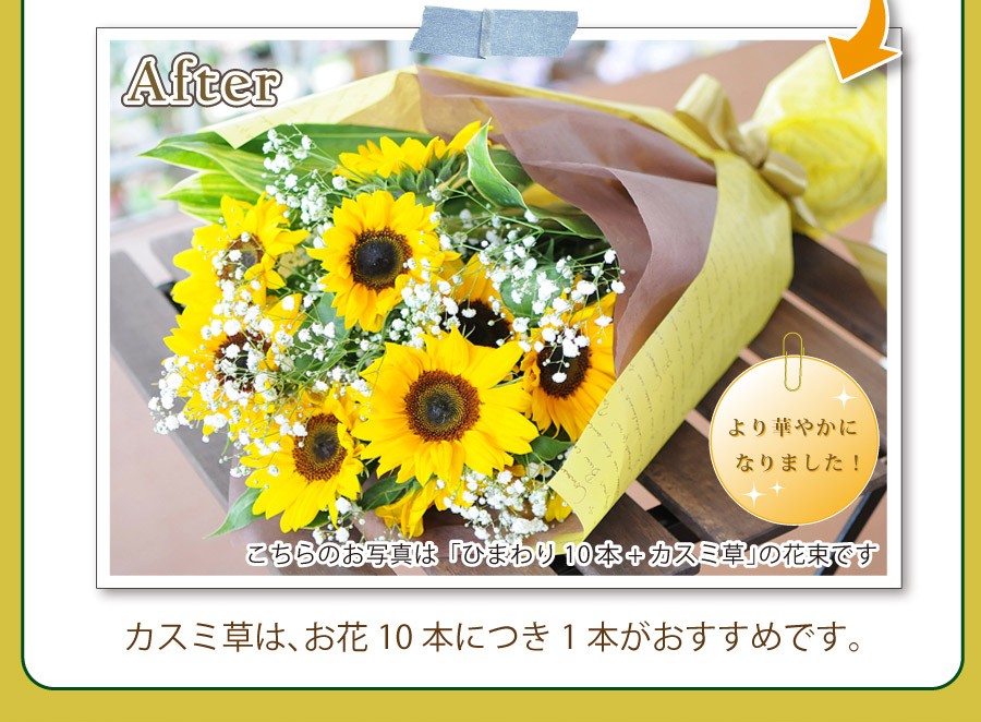 ひまわり 向日葵 ヒマワリ 花束 ブーケ