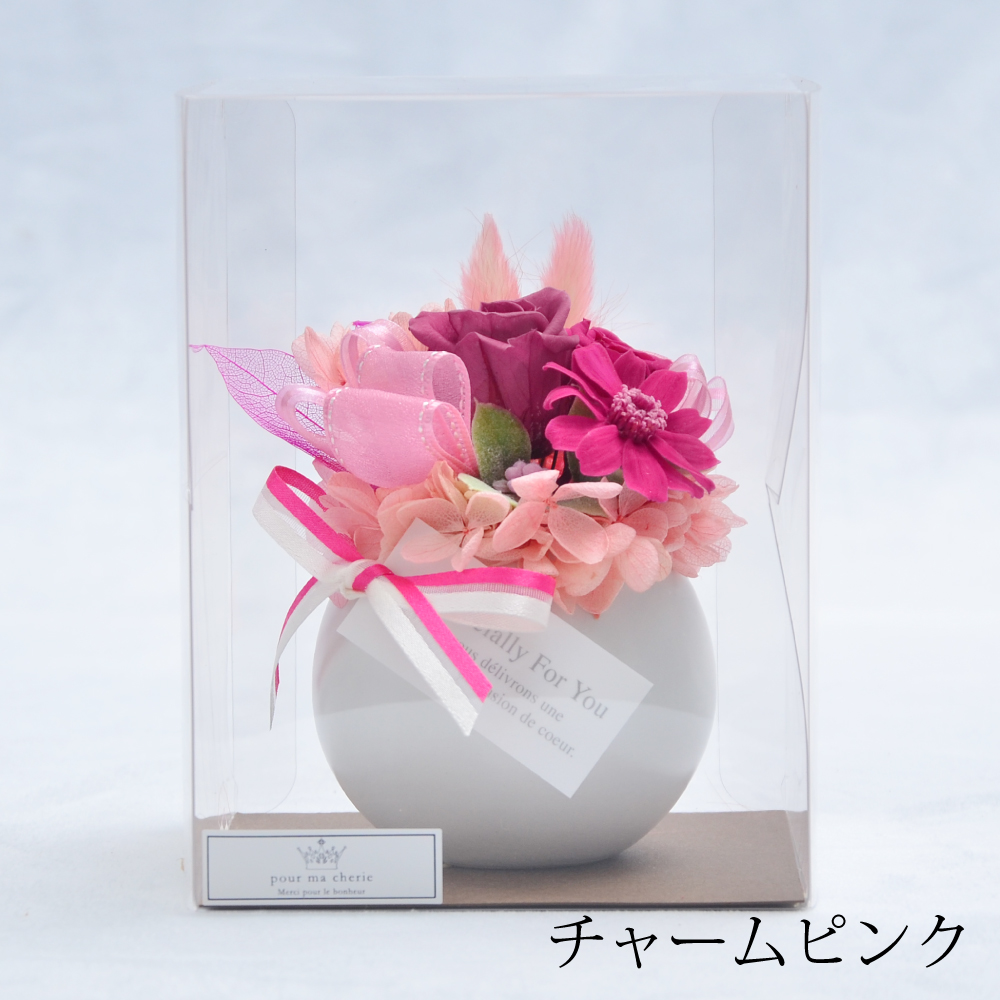 誕生日プレゼント 花 バラ 女性 記念日 プレゼント バラ プリザーブドフラワー プレゼント 誕生日 記念日 花 マカロン クリアケース入り | エーデルワイス花の贈り物 | 03