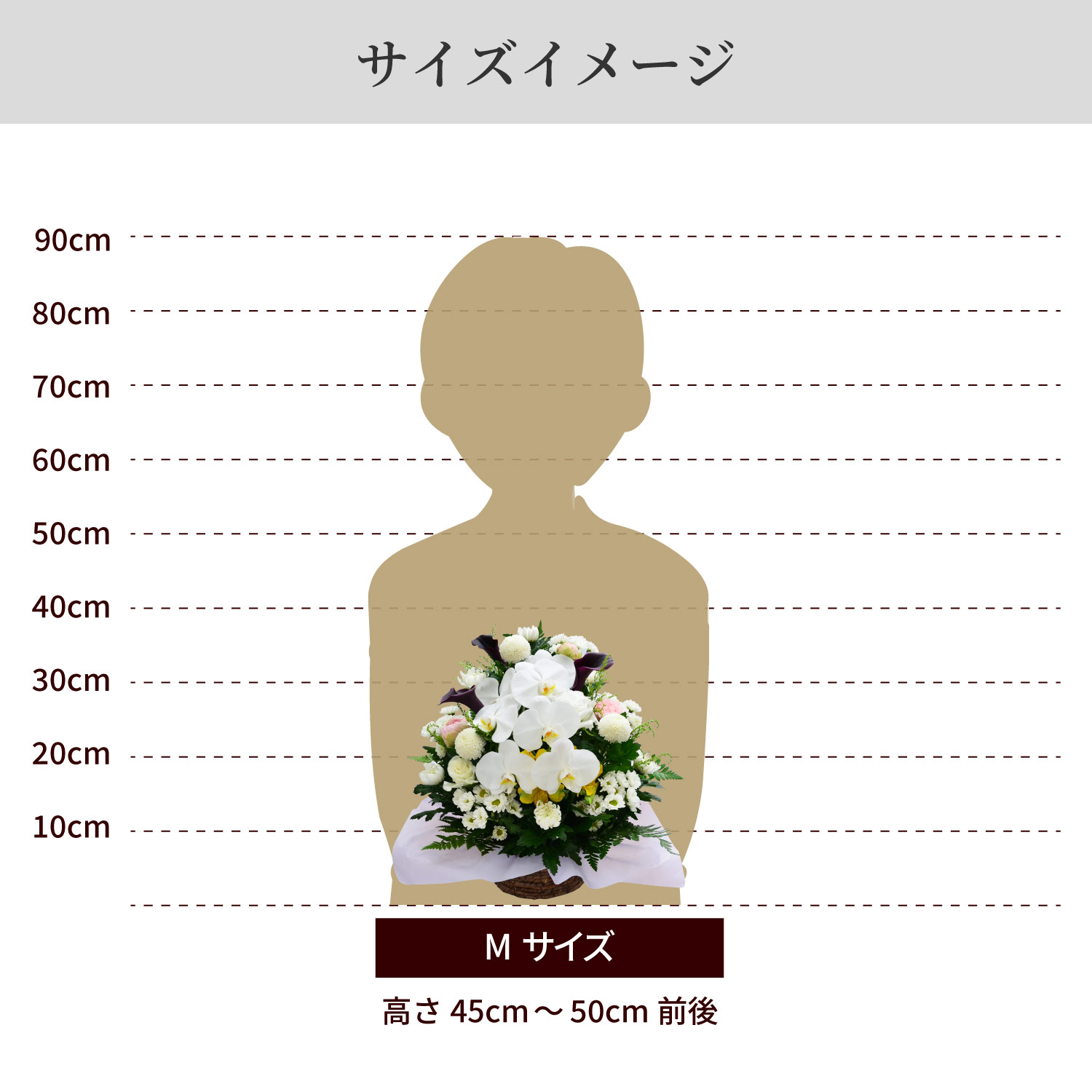 お供え 供花 仏壇 フラワーアレンジメント  生花 一周忌 命日 三回忌 四十九日 法事 法要 蘭のお供え花アレンジメント M | エーデルワイス花の贈り物 | 10