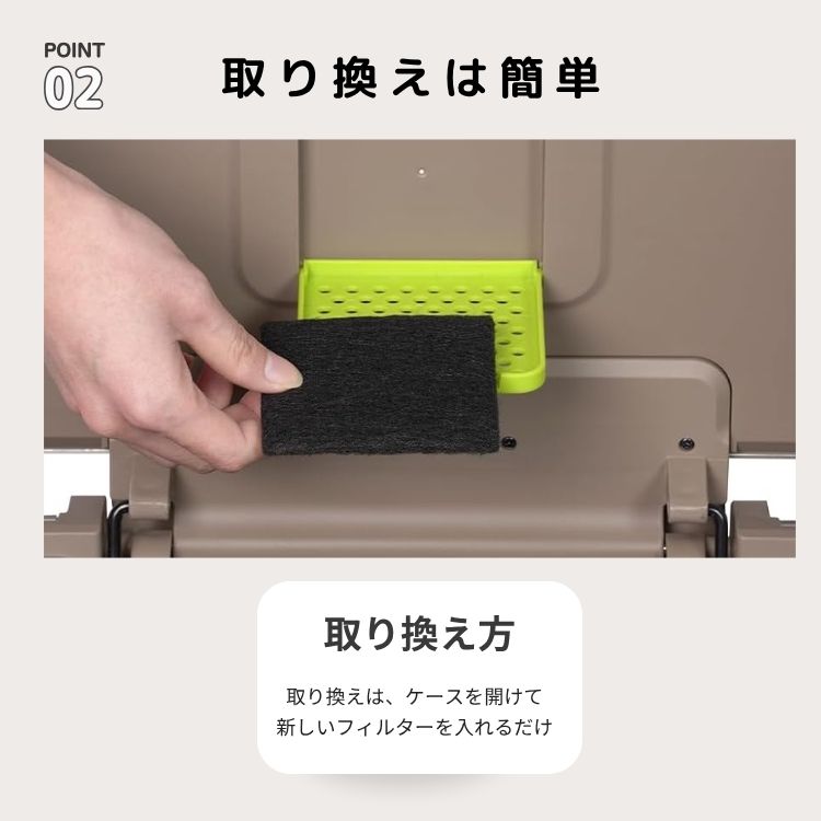 EKO（イーケーオー） ゴミ箱 専用 脱臭フィルター 2枚入り EK8147 消臭